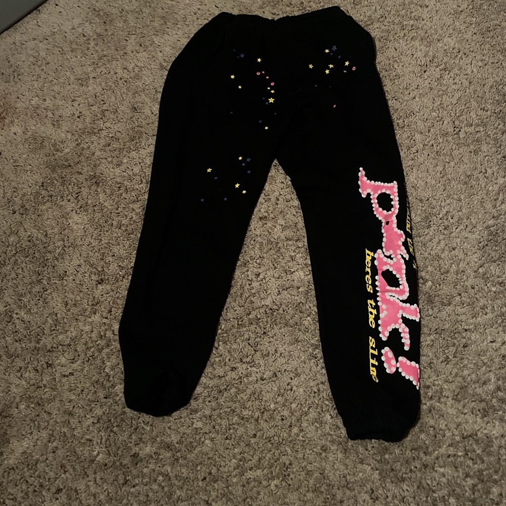 Black Kids Joggers with Colorful Print